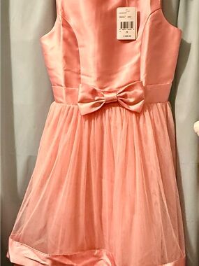 Speechless Pink Satin & Tulle Bow Party Dress Girls Size 14